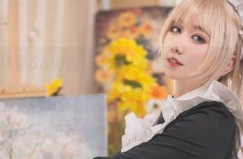 精选渡边早季Saki婚纱cos，画面好美，果然是桥段里的女主角！